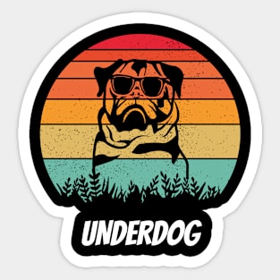 Vintage retro underdog Sticker